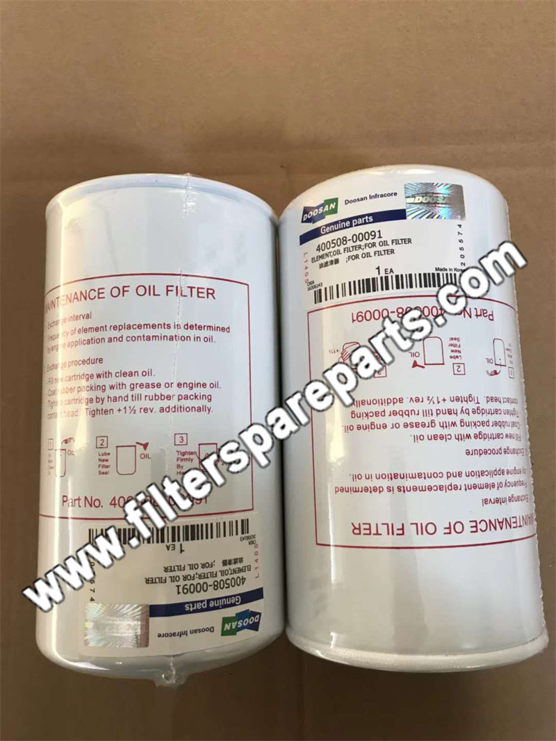 400508-00091 Doosan Oil Filter - Click Image to Close